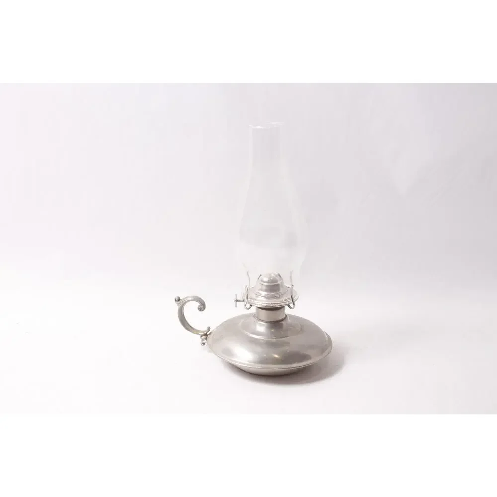Vintage International Pewter Oil Kerosene Lamp ~ 260514-WH 1369